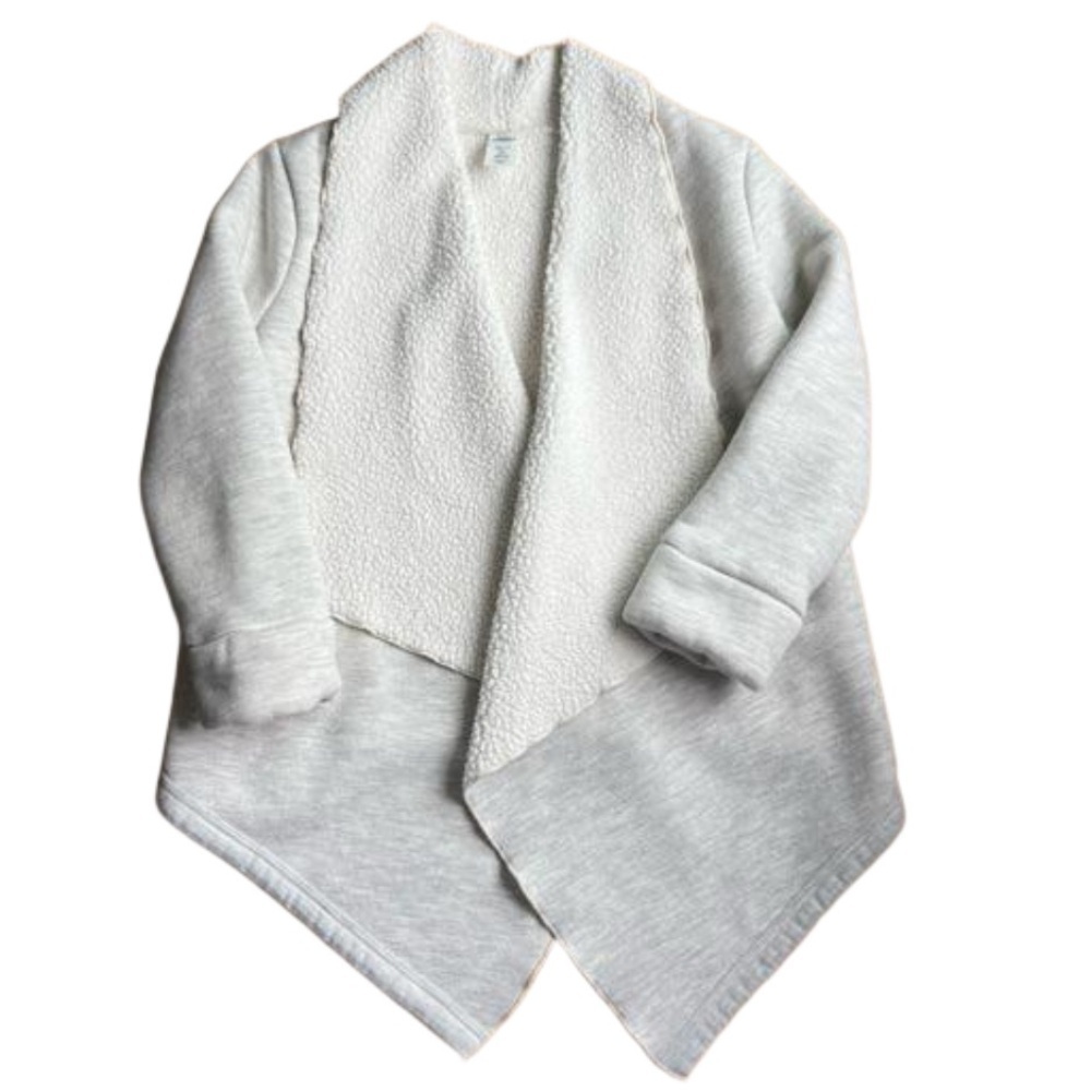 Old Navy Sherpa Lined Cardigan Girl Size XS /TP (5)  Open Sweater Jacket Coat